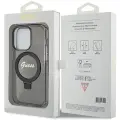 Guess Ring Stand Script Glitter MagSafe case for iPhone 15 Pro Max - black — Photo 8