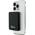Guess Metal Script Logo внешний аккумулятор (powerbank) | 3000 mAh | 5W | USB-C, MagSafe | черный — Фото 1