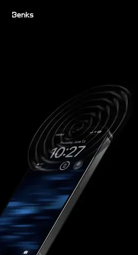 Benks Tempered glass Glass Warrior Sapphire Coating (LS65) for Iphone 16 Pro Max black (Thin Edge) Фото num