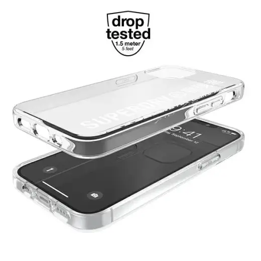 SuperDry Snap iPhone 12 mini Clear Case biały|white 42593 Photo