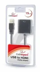 Gembird adapteris USB uz HDMI - melns