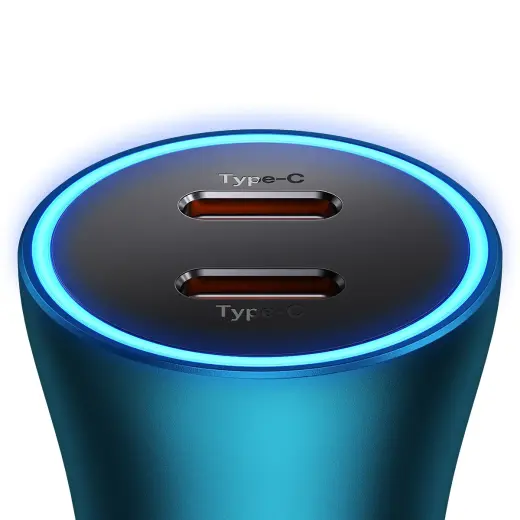 Зарядка для автомобиля Baseus Golden Contactor Pro | 40W | QC | USB-C | синяя Фото num