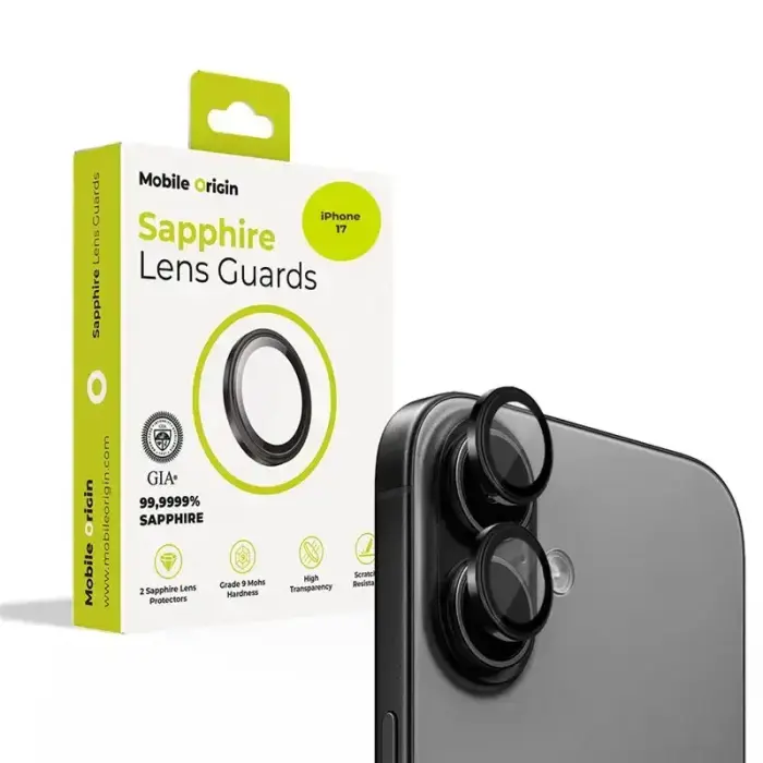 Mobile Origin Sapphire Lens guards, black - iPhone 17