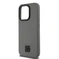 DKNY PU Leather Stack Logo Magsafe Case for iPhone 15 Pro Max Grey — Foto 3