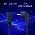Qoltec Power cable SCHUKO | IEC C13 | CEE 7/7 | 3x0.50mm² | Pure copper Cu | 1.5m Фото num