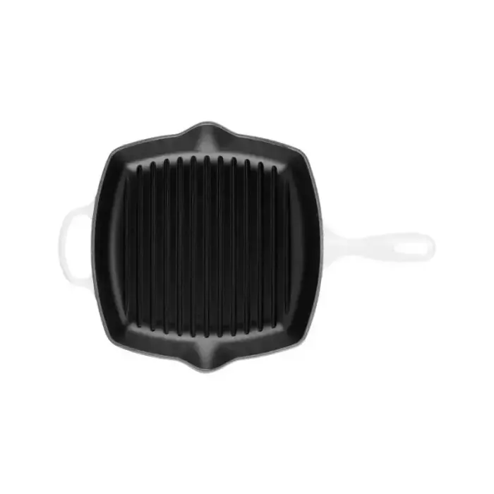 Čuguna grillpanna kvadrātveida 26x26cm balta Foto 2