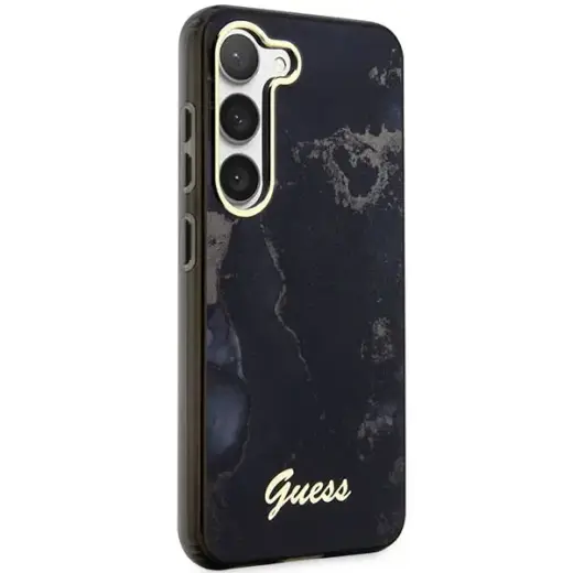 Guess GUHCS23MHTMRSK S23+ S916 czarny|black hardcase Golden Marble Collection Фото num