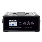 Qoltec Intelligent microprocessor charger 12V 24V 25A | Rectifier with repair function for AGM GEL SLA battery | LCD Foto 12