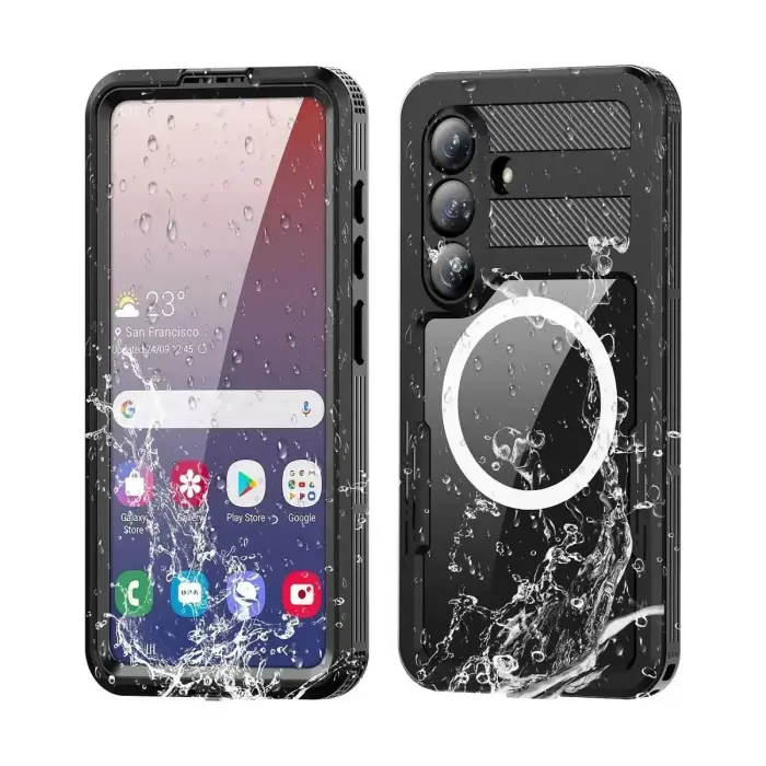 Shellbox MARS ūdensizturīgs maciņš ar statīvu telefonam Samsung Galaxy S26 (S942) melns