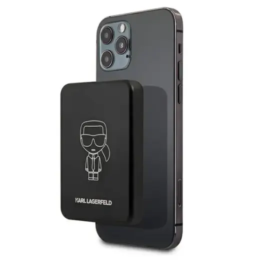 Karl Lagerfeld Ikonic Outline ārējais akumulators (powerbank) | 3000 mAh | 5W | USB-C, MagSafe | melns Foto 1