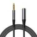Joyroom stereo audio cable AUX 3.5 mm mini jack (male) - mini jack (female) 1.2 m black (SY-A09) Photo