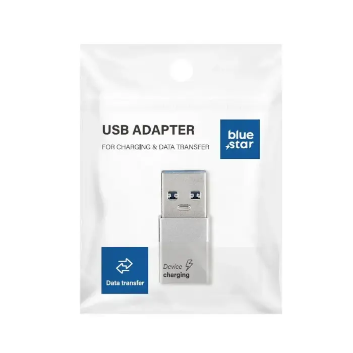 Adapter Type C to USB A 3.0 Blue Star - white