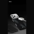 Benks Armor Air Armor Grid Kevlar Metal Frame 600D maciņš telefonam iPhone 18 Pro Max | iPhone 17 Pro Max melns — Foto 10
