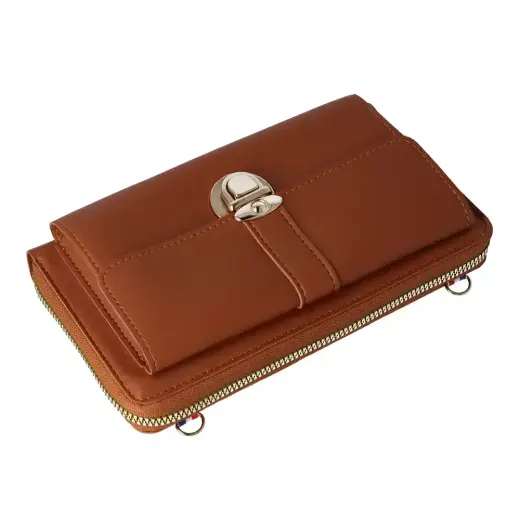 Knitted bag for phone GCW06 brown Photo