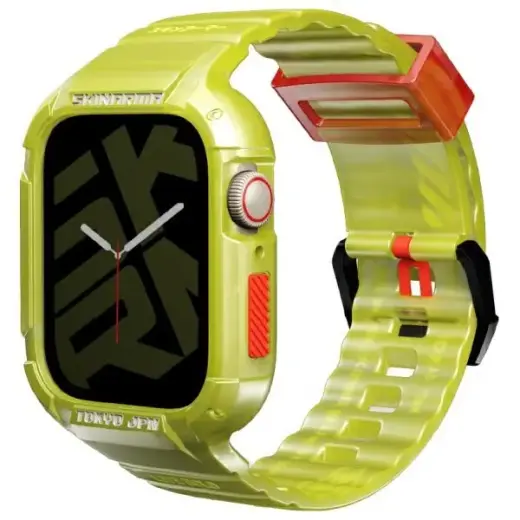 Skinarma Band+Case Saido 2in1 Apple Watch 45|44mm yellow neon Фото num