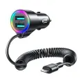 Joyroom JR-CL25 car charger | 17W | USB-A, Lightning | with Lightning cable included | black Photo