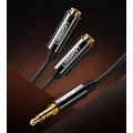 Ugreen cable 3.5 mm headphone splitter mini jack AUX 25cm black (20816) Photo