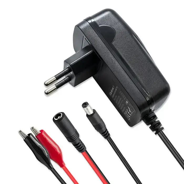 Qoltec Automatic charger for AGM GEL STD 12V battery | 1A | Rectifier with LED indicator Photo