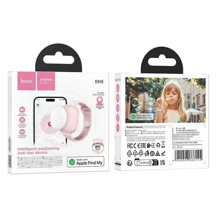 Locator compatible with Apple Find My Hoco E91E bracelet type powder Foto 5