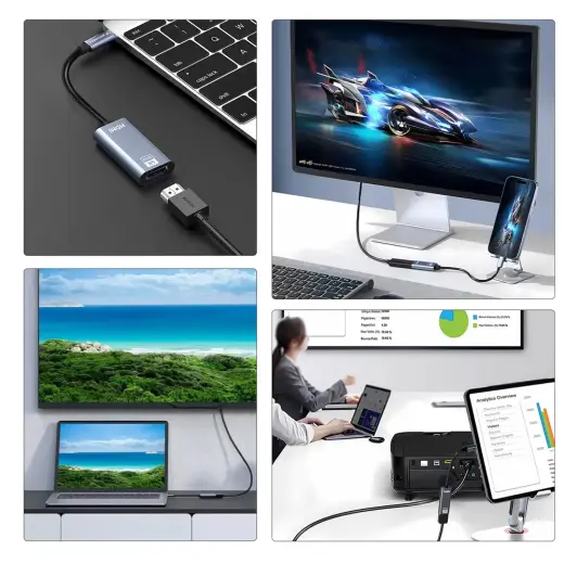 Wozinsky WACH-01 USB-C - HDMI 4K 60Hz Adapter - Black Foto 5