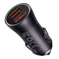 Baseus Golden Contactor Max car charger, 2x USB, 60W (gray) Foto 1