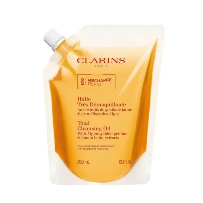 Clarins, Total, Alpine Herbs, Makeup Removing, Cleansing Oil, For Face & Eyes, Refill, 300 ml