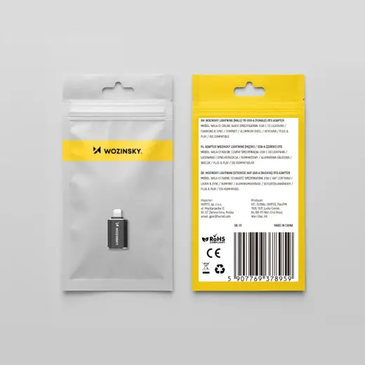 Wozinsky WALA-01 Lightning to USB-A OTG Adapter - Black Foto 10