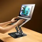 Wozinsky WRS-CPY84SB 360 Aluminum Laptop and Tablet Stand + Free Smartphone Stand - Black Photo