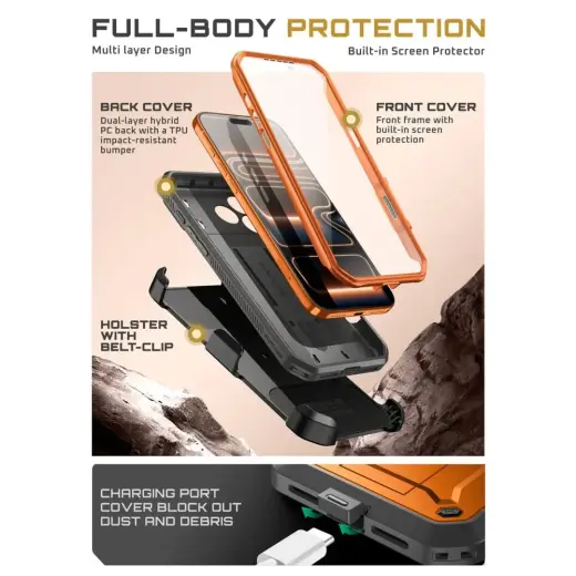 SUPCASE UNICORN BEETLE PRO IPHONE 17 PRO MAX CORAL Foto 6