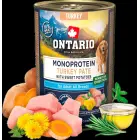 Konservi suņiem - Ontario Adult canned food, monoprotein turkey pāté with sweet potatoes Foto 2