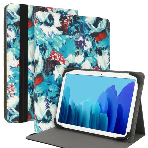 Wonder Canvas Tablet Case 13 inches white poppies