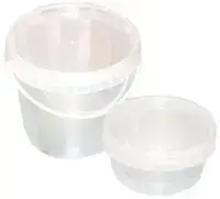 Trauks ar vāku (spainītis), hermētiski aizvērams, 1000 ml, 10 gab., caurspīdīgs