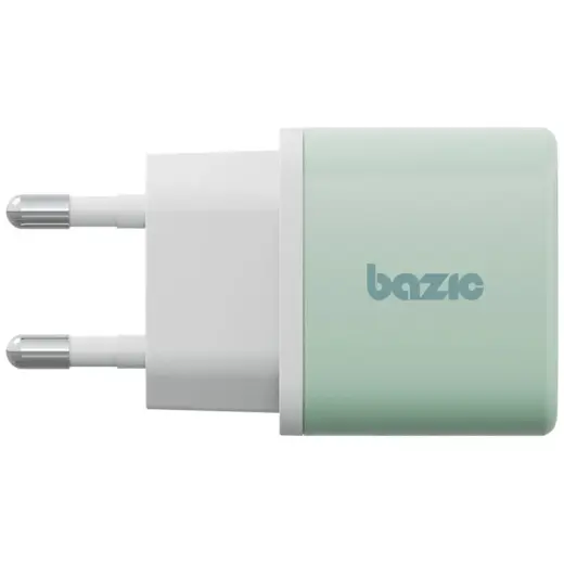 Wall charger Bazic GoPort Velox Kit USB-C|USB-A GaN 35W with cable green Photo