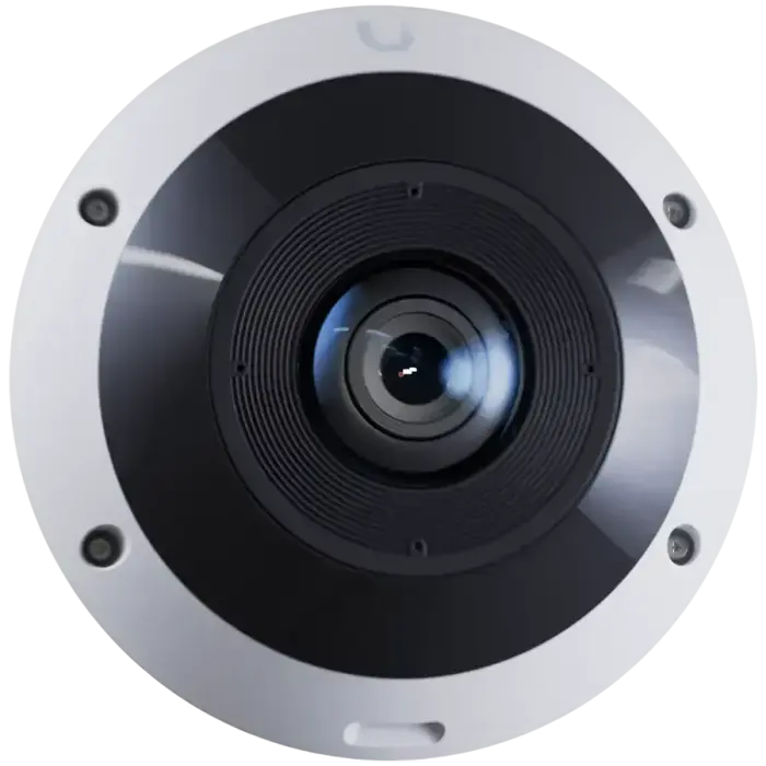 UBIQUITI UVC-G6-Pro-360-W All-weather, vandal-resistant 12MP PoE camera with panoramic 360 grade coverage, digital pan-tilt-zoom functionality, and smart IR functionality