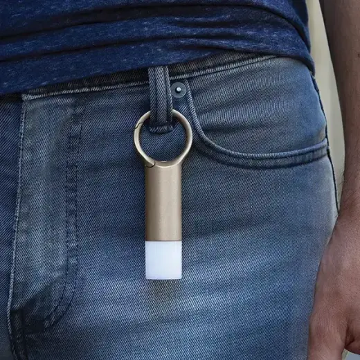 Lexon Nomaday Flash LED Keychain gold LL137D Foto 9
