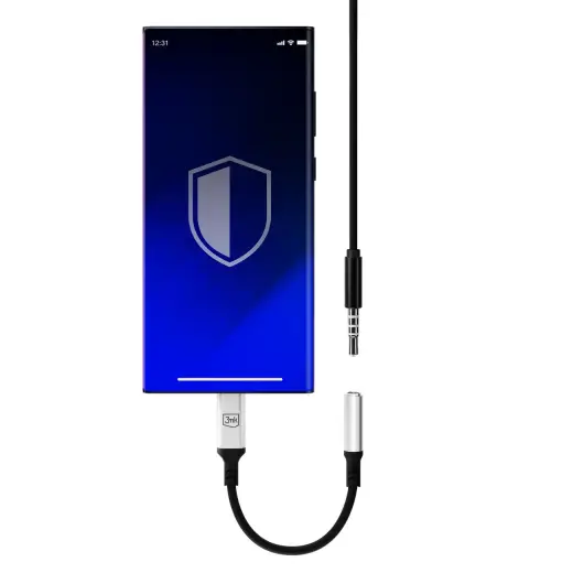 3mk USB-C adapter - 3.5 mm minijack - silver Photo