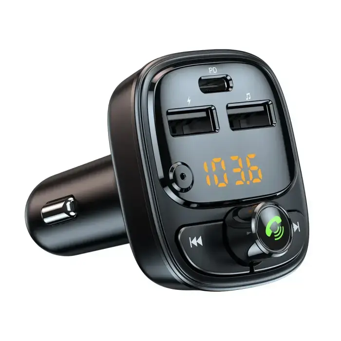 Blavec FM Transmitter Flash TR-06 MP3, Bluetooth - 2xUSB + Type C - PD 30W (TFMFTR06-B) black Фото num