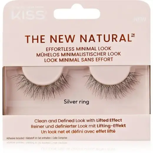 KISS the New Natural Effortless Minimal Look False Eyelashes Silver Ring 2 Pc Foto 2