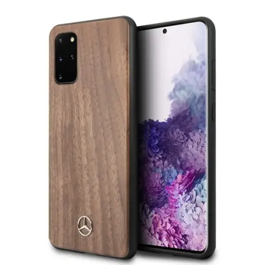 Mercedes MEHCS67VWOLB S20+ G985 hard case brązowy|brown Wood Line Walnut Foto 1