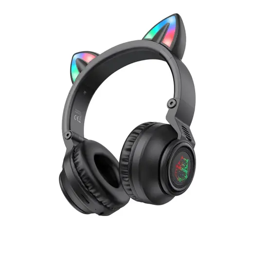 Наушники Borofone BO18 Cat Ear bluetooth черный Фото num