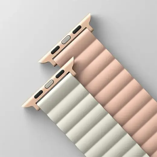 Uniq Revix Magnetic Strap for Apple Watch 42 | 44 | 45 | 49 mm - Pink and White Foto 2