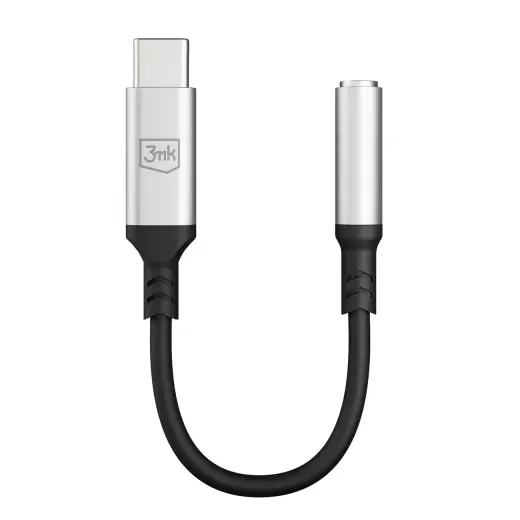 3mk USB-C adapter - 3.5 mm minijack - silver Photo