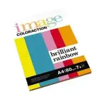 Krāsains papīrs IMAGE COLORACTION, A4, 80 gsm, 70 loksnes, BRILLIANT RAINBOW, MIX Foto 1