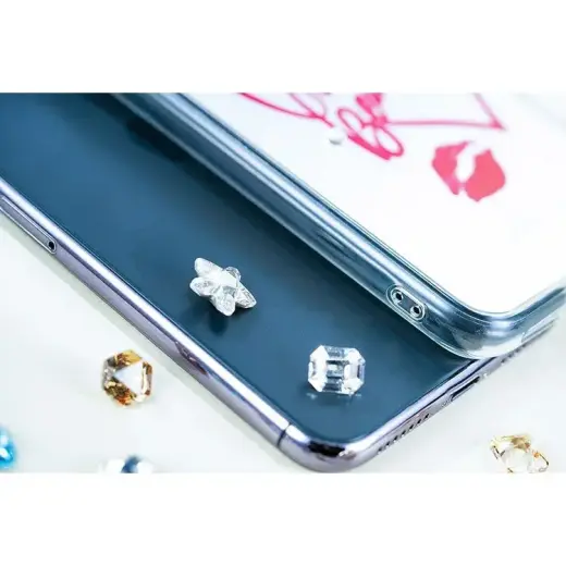 Kingxbar Angel mirror case decorated with original Swarovski crystals iPhone 11 Pro Max transparent Photo