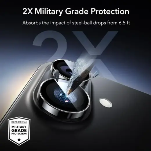 OSŁONA NA APARAT ESR ARMORITE CAMERA PROTECTOR IPHONE 16 | 16 PLUS | 17 BLACK Фото num