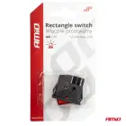 Rectangular switch 12V/230V (with red light) BU02 — Photo 5