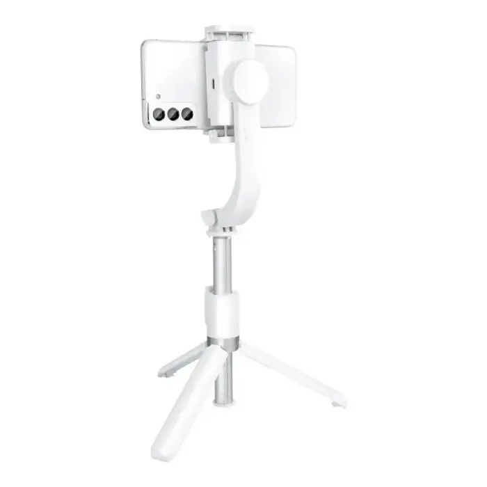 Selfie stick with wireless remote control tripod with stabilizer GIMBAL SSTR-L08 white