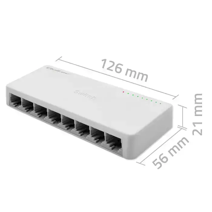 Qoltec Network SWITCH | 8 x RJ45 port | 1000Mbps | Fast Ethernet| LAN Foto 7