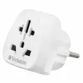 Verbatim Adapter podróżny EU|UK|US WTEU-02 biały|white 49549 Foto 1