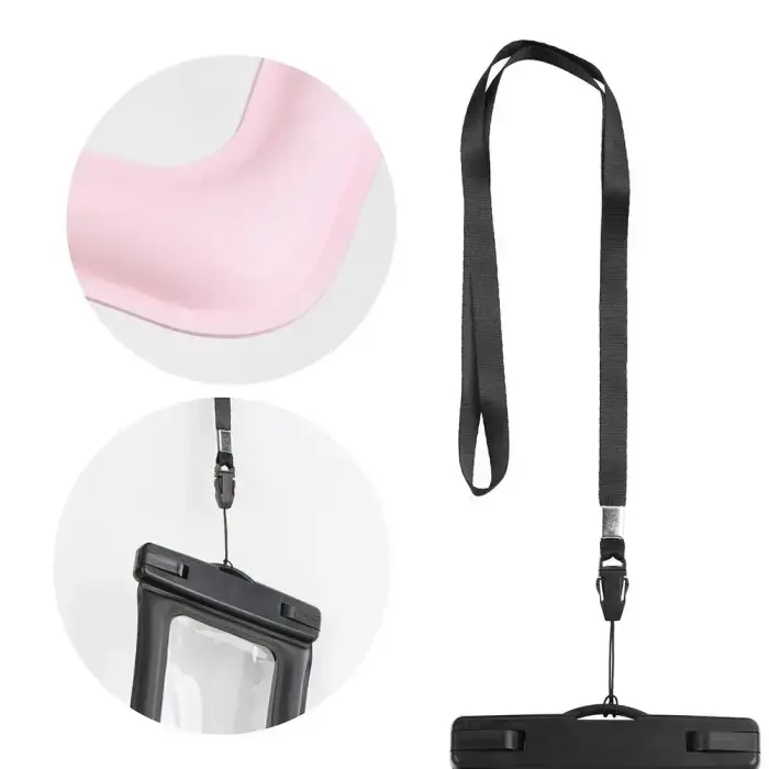 Waterproof bag for mobile phone with plastic closing AIRBAG pink Photo